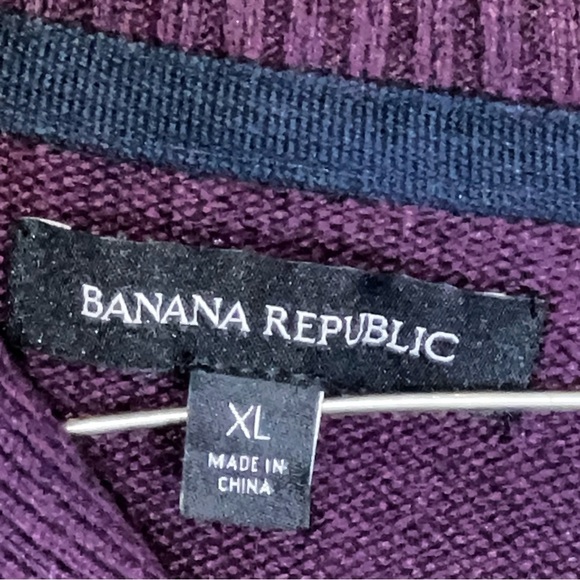Banana Republic Sweater Men's XL Adult X-Large Pullover Shirt Maroon Soft‎ - Picture 5 of 8